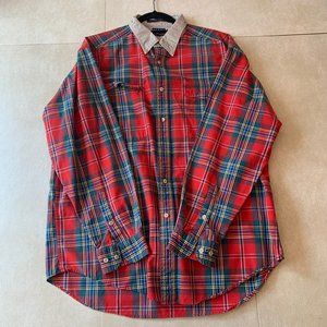 Vintage Tommy Hilfiger plaid button up down large